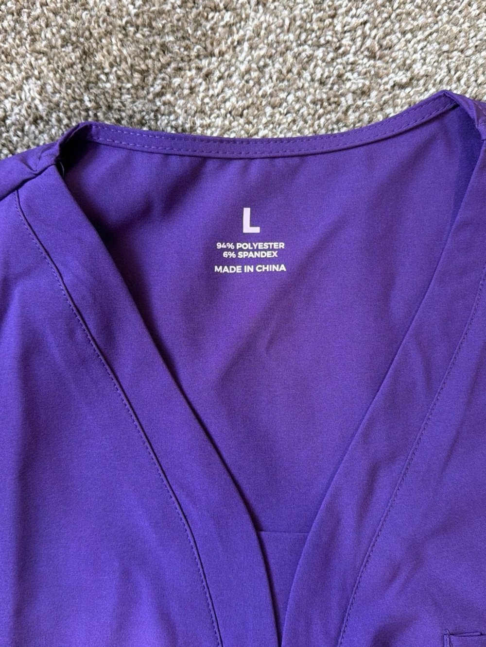 Purple Medical Scrub Top and Pants Set - Picture 2 of 4